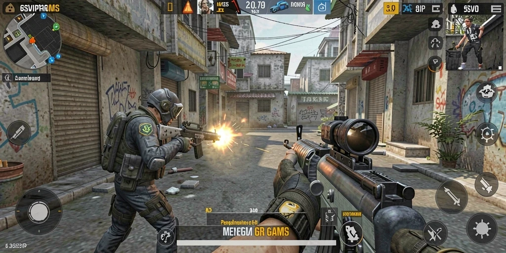 Tangkapan layar utama gameplay TPS yang menegangkan.