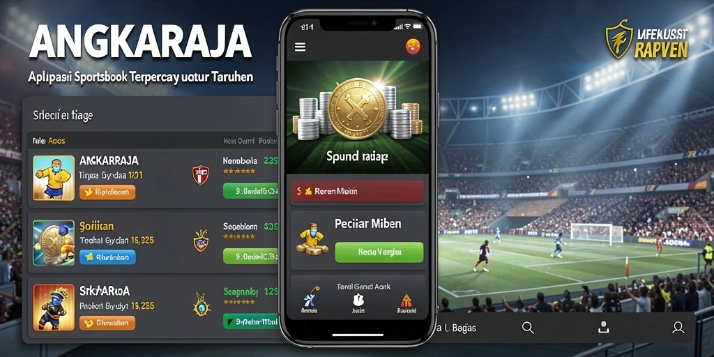 Tampilan gameplay interaktif aplikasi Sportsbook ANGKARAJA.