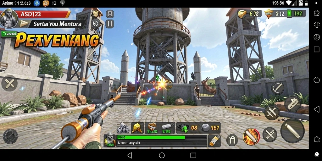 Screenshot gameplay Tower Defense yang menegangkan dari ASD123.