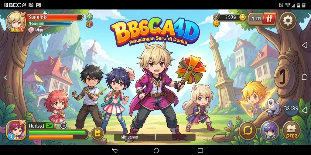Tampilan menarik dari gameplay BBCA4D yang penuh aksi dan warna.