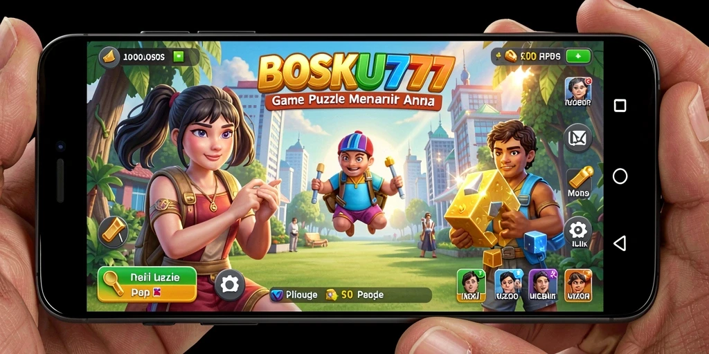 Screenshot gameplay BOSKU777 yang menunjukkan unfolding teka-teki Puzzle.
