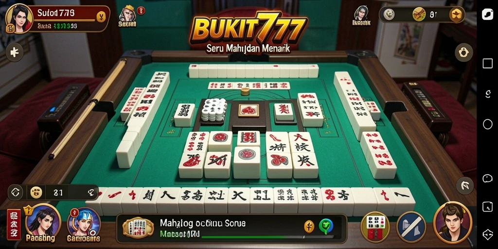 Tampilan gameplay Mahjong yang seru di BUKIT777.