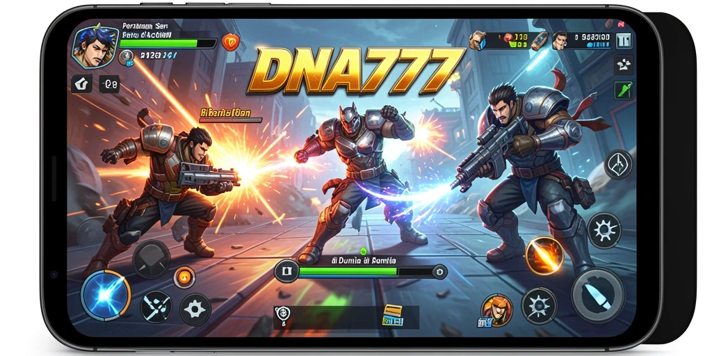 Tampilan gameplay action seru dan mendebarkan di DNA777.