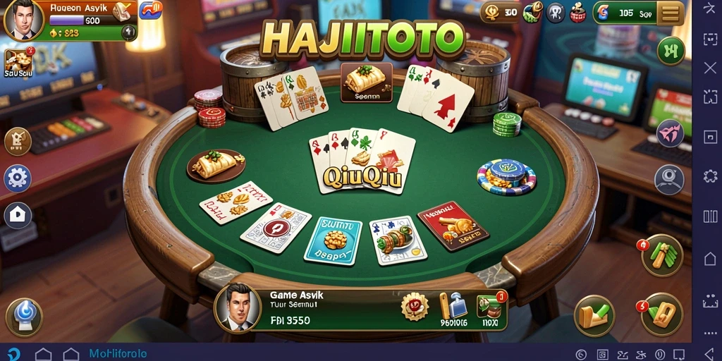 Tampilan gameplay seru QiuQiu di HAJITOTO.