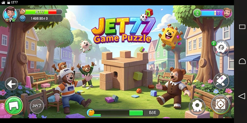 Tampilan gameplay JET77 yang menantang dalam Puzzle.