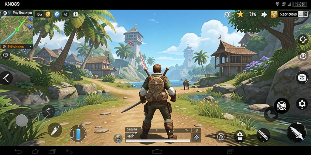 Tampilan gameplay KNO89 yang memukau di dunia terbuka.