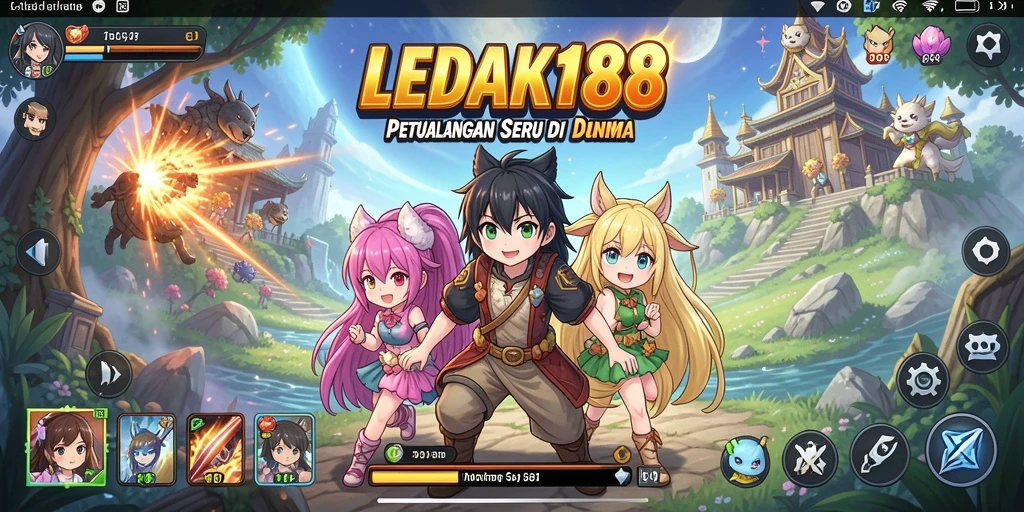 Tampilan gameplay anime yang menakjubkan dari LEDAK188.