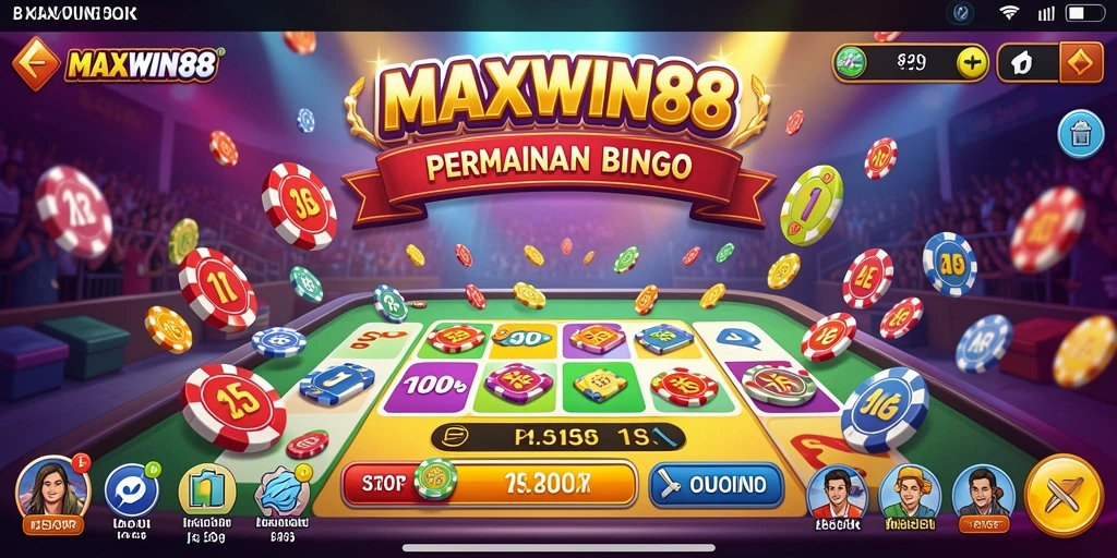 Tampilan gameplay MAXWIN88 dalam pertandingan Bingo yang seru.
