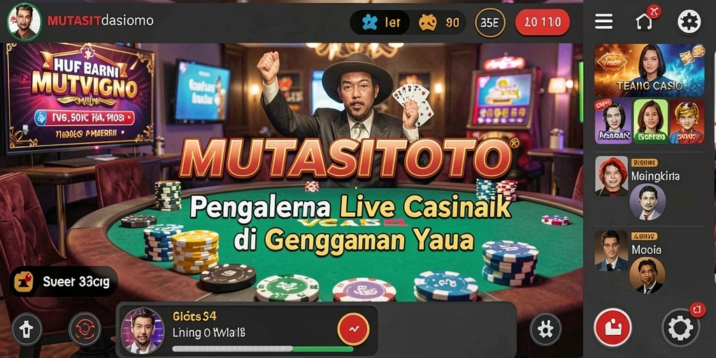 Tampilan gameplay Live Casino yang menarik di MUTASITOTO.