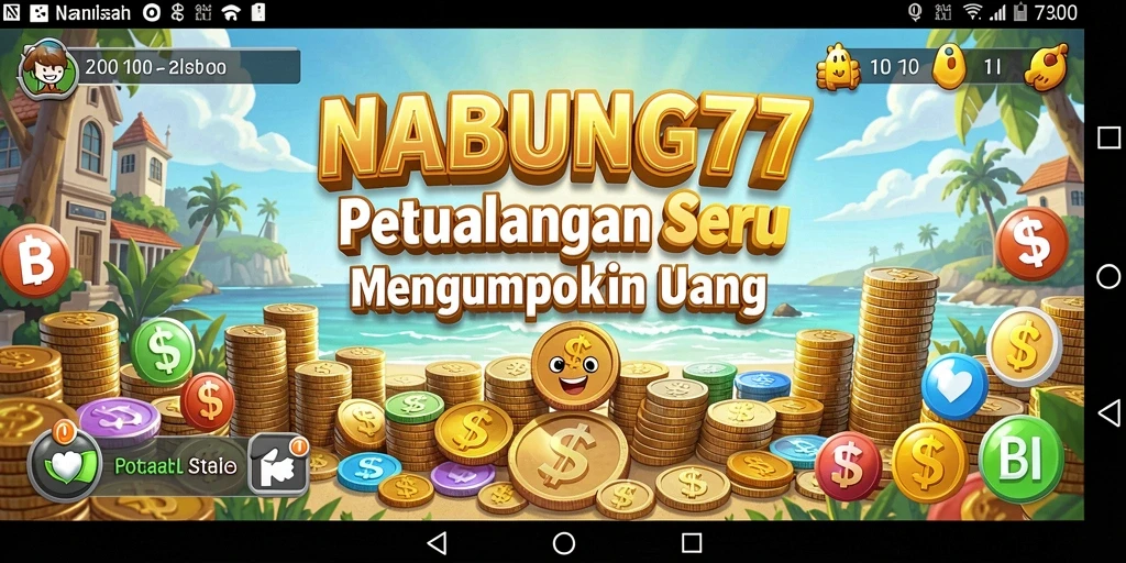 Tampilan gameplay NABUNG77 yang seru dan penuh warna.