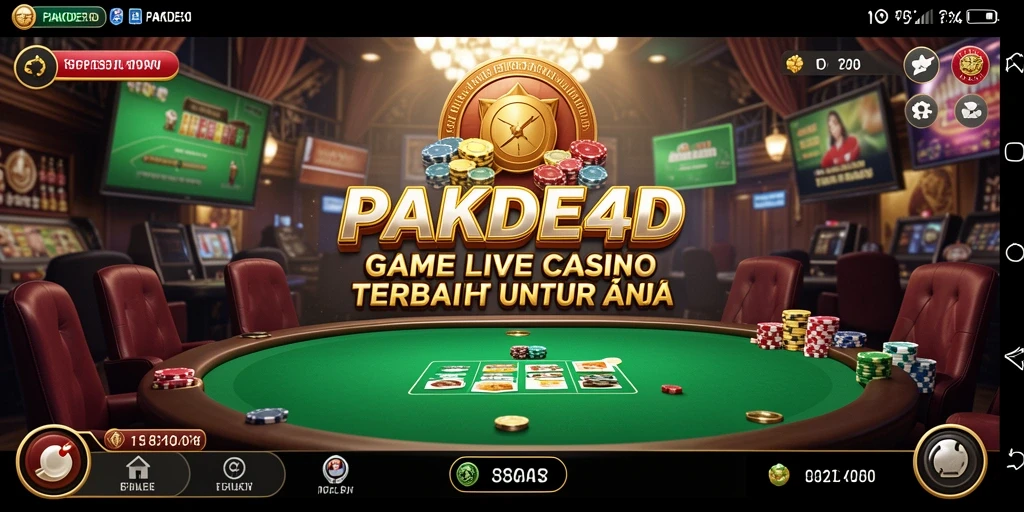 Screenshot utama PAKDE4D menampilkan dealer langsung dalam permainan Live Casino.