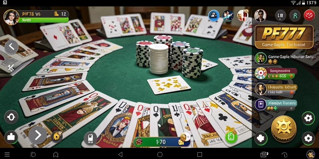 Tampilan gameplay Gaple yang seru dan interaktif di PF777.