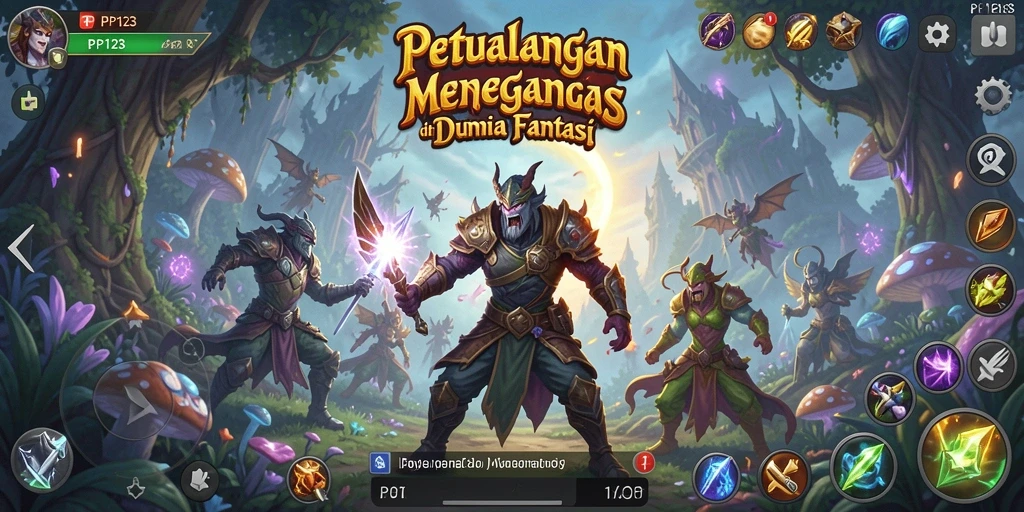 Tampilan gameplay PP123 yang mendebarkan di dunia petualangan.