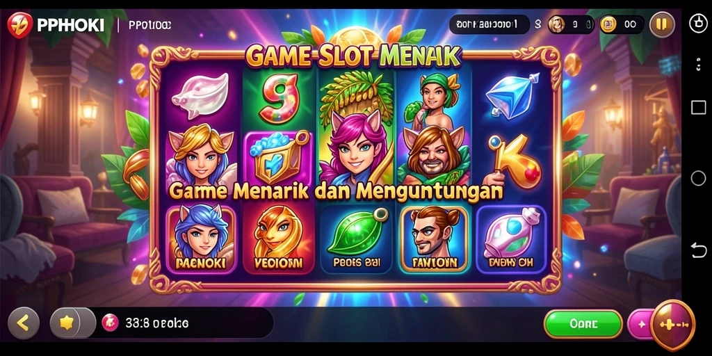 Tampilan screenshot gameplay PPHOKI dengan beragam mesin slot yang menarik.