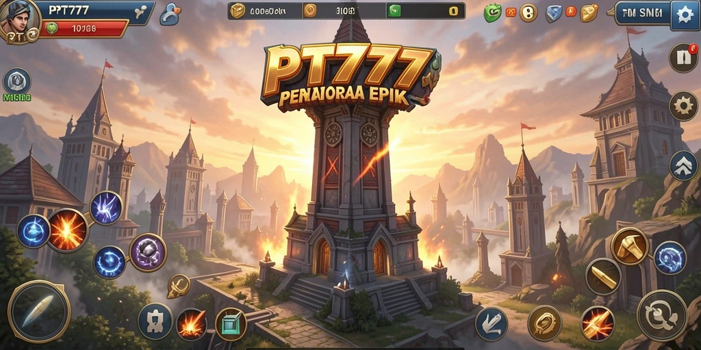 Tampilan gameplay PT777 yang seru dan menegangkan dalam Tower Defense.