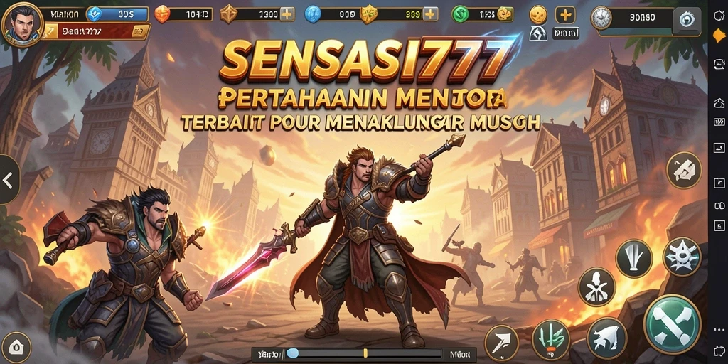 Screenshot gameplay SENSASI777 menampilkan strategi menara yang mendebarkan.