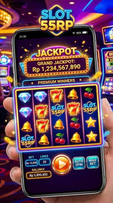 Tampilan aplikasi 55rp di perangkat Android.